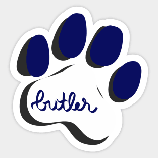 Butler Bulldogs Paw Print Sticker